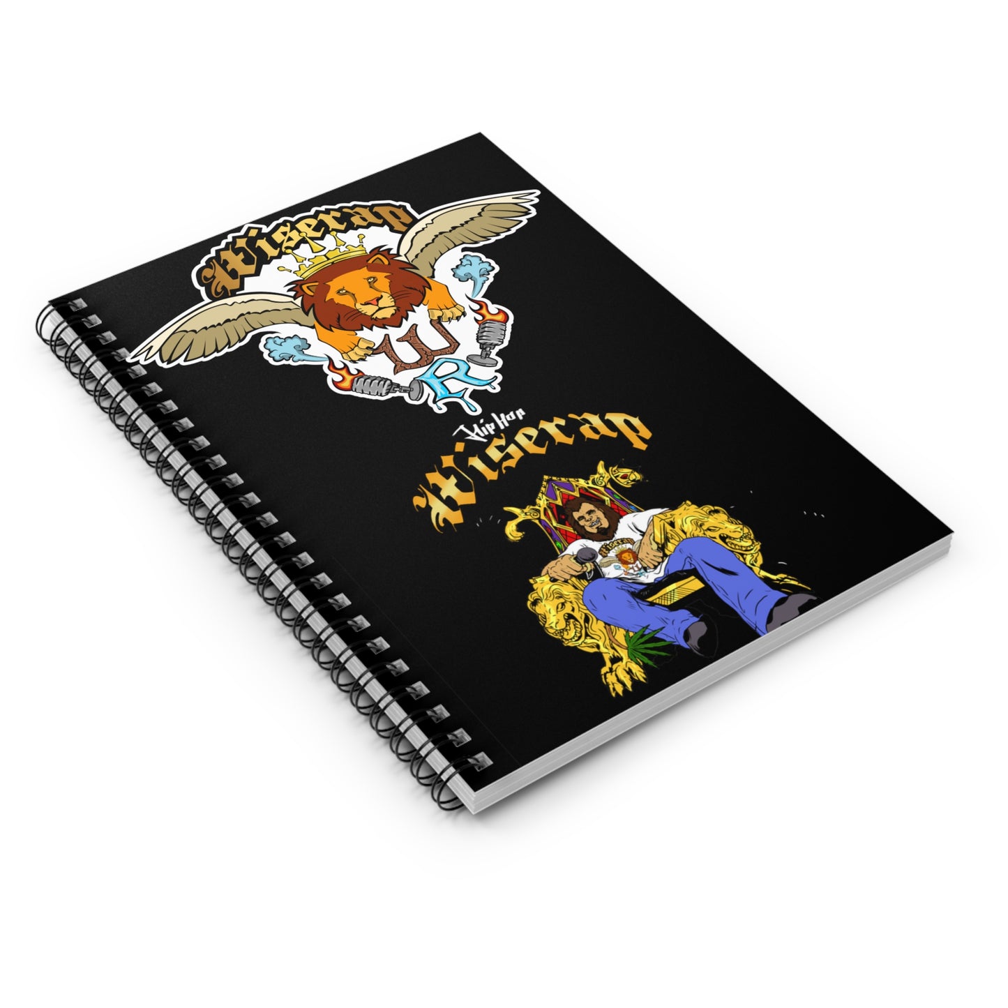 WiseRap Lion Spiral Lyric Writing book - Ruled Line