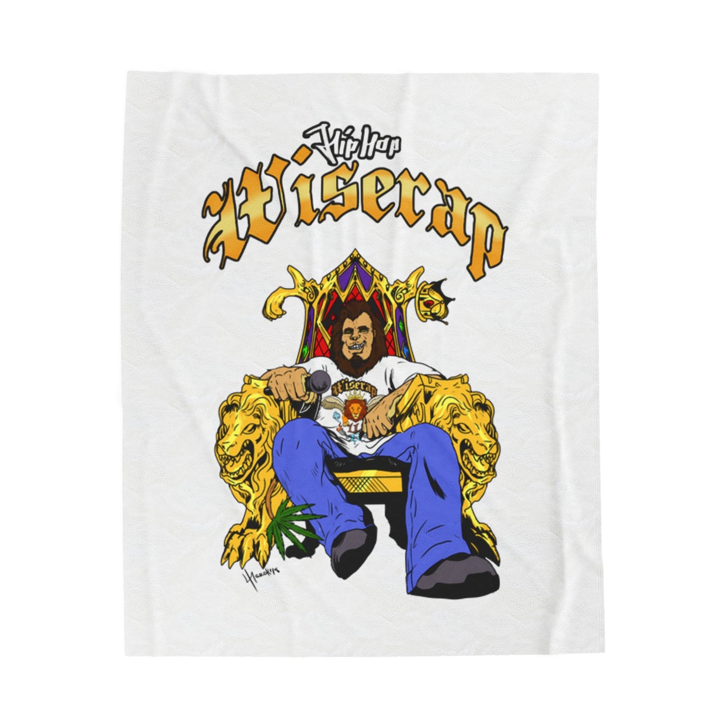 WiseRap Lion Throne Velveteen Blanket